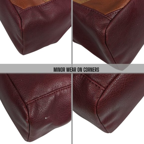 Chevron Faux Leather Convertible Cross Body Slouchy Hobo Shoulder Bag - Picture 10 of 15